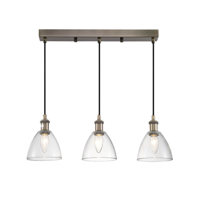 Nielsen Home 3 Light Antique Brass Kitchen Island Pendant & Reviews